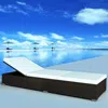 Vidaxl Sun Lounger With Cushion Poly Rattan Brown, 44403