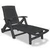 Vidaxl Sun Lounger With Footrest Plastic Anthracite, 43588