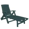 Vidaxl Sun Lounger With Footrest Plastic Green, 43587