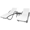 Vidaxl Sun Loungers 2 Pcs With Table Poly Rattan Black, 274869