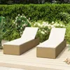 Vidaxl Sunlounger Poly Rattan Brown And Cream White