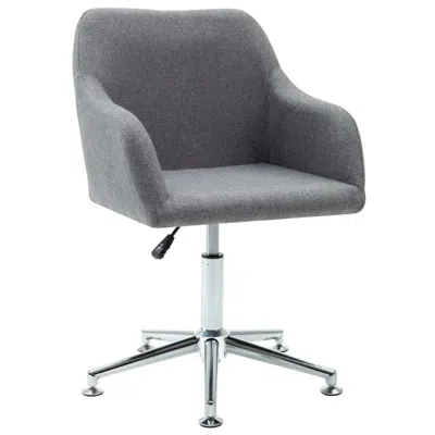 Vidaxl Swivel Dining Chair Light Gray Fabric