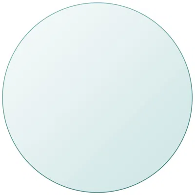 Vidaxl Table Top Tempered Glass Round 11.8", 243624 In White