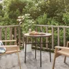 Vidaxl Tea Table Brown 17.7" Poly Rattan