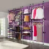 Vidaxl Telescopic Wardrobe System With Rods And Shelf Aluminum