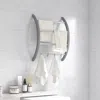 Vidaxl Towel Rack With Hooks Silver 22"x6.3"x28.3" Aluminum