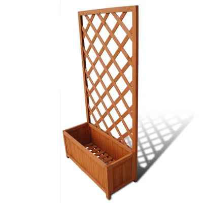 Vidaxl Trellis Planter 2' 4" X 11.8" X 4' 5", 41298 In Brown