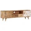 Vidaxl Tv Cabinet 55.1"x11.8"x15.7" Solid Mango Wood, 249856