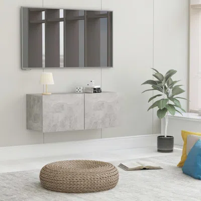Vidaxl Tv Cabinet Concrete Gray 31.5"xx11.8"x11.8" Chipboard, 801476