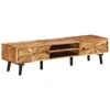 Vidaxl Tv Cabinet Natural Wood Solid Acacia Wood Storage Tv Cabinet In Brown