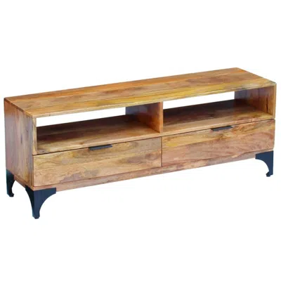 Vidaxl Tv Stand Mango Wood 47.2"x13.8"x17.7", 243340 In Brown