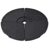 Vidaxl Umbrella Base Fan-shaped 4 Pcs Black, 47857