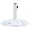 Vidaxl Umbrella Base White 26.5 Lbs 18.9" Cast Iron, 47860