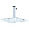 Vidaxl Umbrella Base White 26.5 Lbs 19.3" Cast Iron, 47867