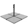 Vidaxl Umbrella Weight Plate Granite 55.1 Lb Square Gray, 45070