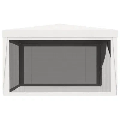 Vidaxl Vinyl Party Tent Gazebo With 4 Mesh Sidewalls