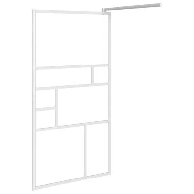 Vidaxl Walk-in Shower Enclosure Bathroom Wall Panel Shower Screen Esg Glass In White