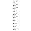 Vidaxl Wall-mounted Wine Rack For 10 Bottles Black Metal