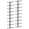 Vidaxl Wall-mounted Wine Racks For 18 Bottles 2 Pcs Black Iron