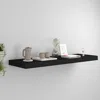 Vidaxl Wall Shelf Black Honeycomb Mdf, Metal Frame 31.5 X 9.3 X 1.5 In In Black