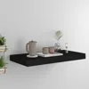 Vidaxl Wall Shelf Black Honeycomb Mdf, Metal Frame Medium Wall Mounting In Black