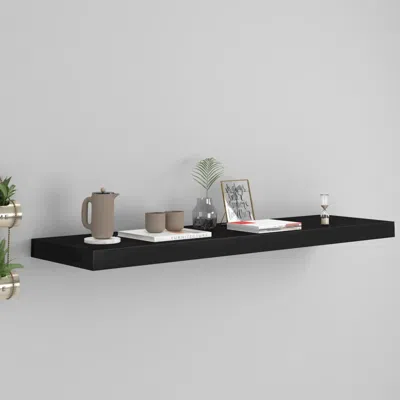 Vidaxl Wall Shelf Black Honeycomb Mdf, Metal Medium Wall Shelf