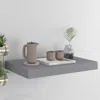 Vidaxl Wall Shelf Grey Honeycomb Mdf, Metal 15.7x9.1x1.5 In Wall Shelf In Gray
