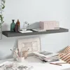 Vidaxl Wall Shelf High Gloss Grey Honeycomb Mdf 35.4 In X 9.3 In X 1.5 In