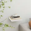 Vidaxl Wall Shelf Oak And White Honeycomb Mdf, Metal 9.1 X 9.3 X 1.5 In In White