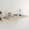 Vidaxl Wall Shelf Oak Honeycomb Mdf, Metal 23.6 X 9.3 X 1.5 In In Neutral