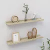 Vidaxl Wall Shelf Set Of 2 Sonoma Oak Mdf Wall Mounting Wall Shelf In Neutral