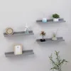 Vidaxl Wall Shelf Set Of 4 Grey Mdf Small Wall Shelf Rectangular