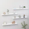 Vidaxl Wall Shelf Set Of 4 High Gloss White Mdf