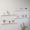 Vidaxl Wall Shelf Set Of 4 White Mdf Long Wall Shelf Rectangular