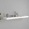 Vidaxl Wall Shelf White Honeycomb Mdf 35.4 X 9.3 X 1.5 In Wall Mounting In White
