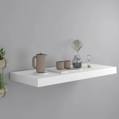 Vidaxl Wall Shelf White Honeycomb Mdf, Metal Medium Floating Wall Shelf