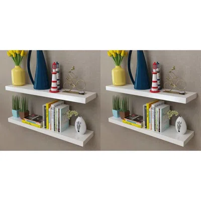 Vidaxl Wall Shelves 4 Pcs White 31.5", 275998