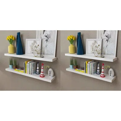 Vidaxl Wall Shelves 4 Pcs White 39.4", 275999 In Black