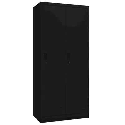 Vidaxl Wardrobe Black Steel 31.5x19.7x70.9 In Wardrobe Rectangular
