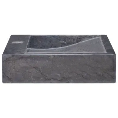 Vidaxl Wash Basin Vanity Sink Small Countertop Wash Basin Bathroom Sink Marble In Black
