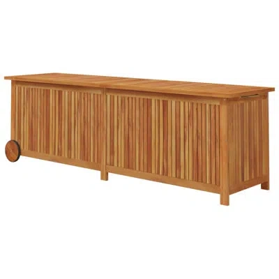 Vidaxl Water Resistant Acacia Solid Wood Deck Box In Brown