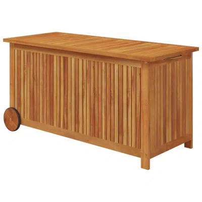 Vidaxl Water Resistant Acacia Solid Wood Deck Box In Brown
