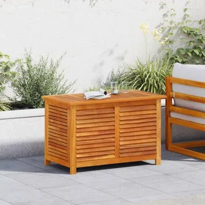 Vidaxl Water Resistant Acacia Solid Wood Deck Box In Brown