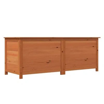 Vidaxl Water Resistant Fir Solid Wood Deck Box In Brown