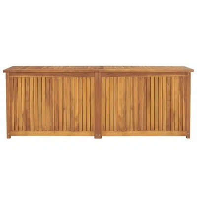 Vidaxl Water Resistant Teak Wood Deck Box In Brown