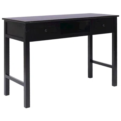 Vidaxl Writing Desk Black 43.3"x17.7"x29.9" Wood, 284158