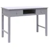Vidaxl Writing Desk Gray 43.3"x17.7"x29.9" Wood, 284156