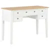 Vidaxl Writing Desk White 43.1"x17.7"x30.5" Wood, 280069