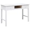 Vidaxl Writing Desk White 43.3"x17.7"x29.9" Wood, 284157