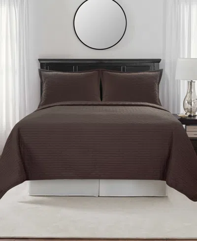 Videri Home Brick Quilted Sham Set, Standard In Brown